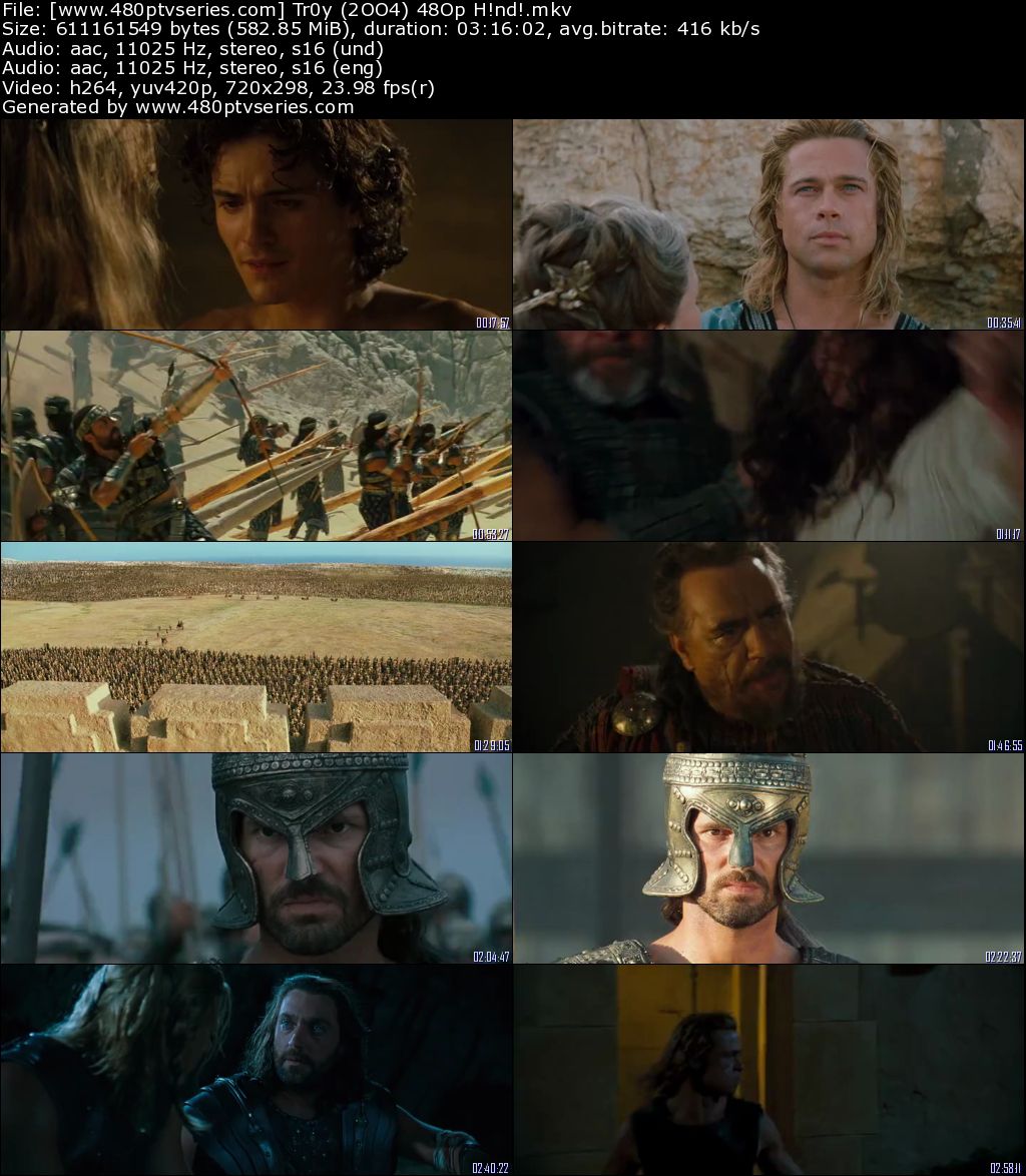 Troy 2004 550MB Full Hindi Dual Audio Movie Download 480p Bluray